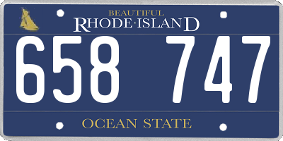 RI license plate 658747