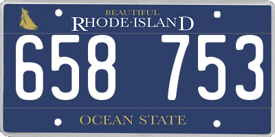 RI license plate 658753