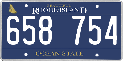 RI license plate 658754