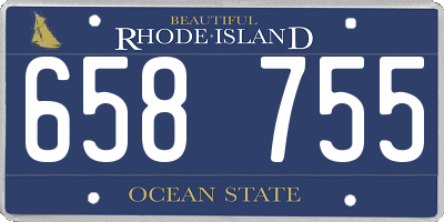 RI license plate 658755