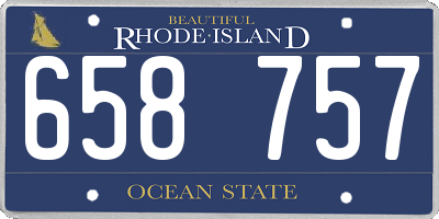 RI license plate 658757