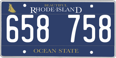 RI license plate 658758