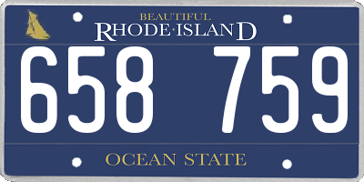 RI license plate 658759