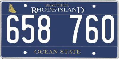 RI license plate 658760