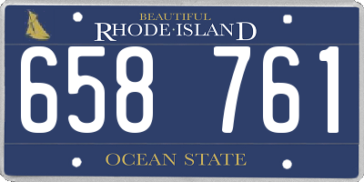 RI license plate 658761