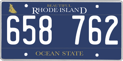 RI license plate 658762