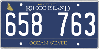 RI license plate 658763