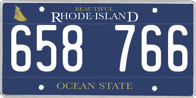 RI license plate 658766