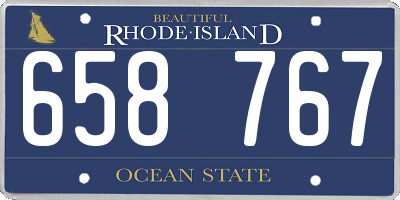 RI license plate 658767