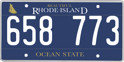 RI license plate 658773
