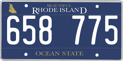 RI license plate 658775