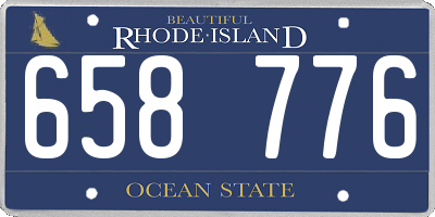 RI license plate 658776