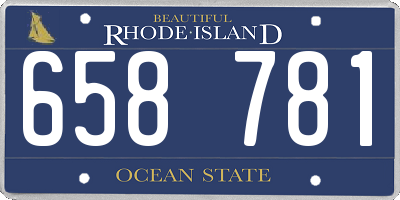 RI license plate 658781