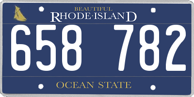 RI license plate 658782