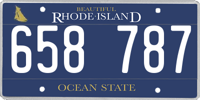 RI license plate 658787