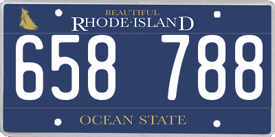 RI license plate 658788