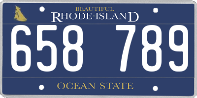 RI license plate 658789