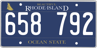 RI license plate 658792