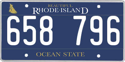 RI license plate 658796