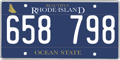 RI license plate 658798