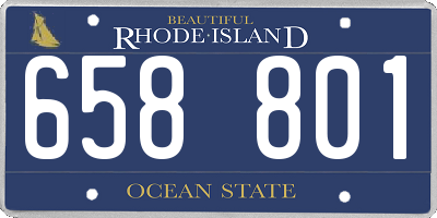 RI license plate 658801