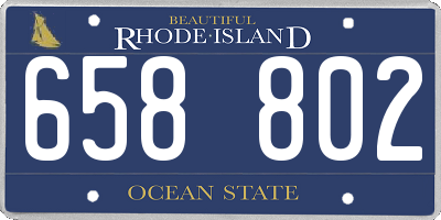 RI license plate 658802