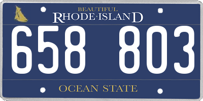 RI license plate 658803