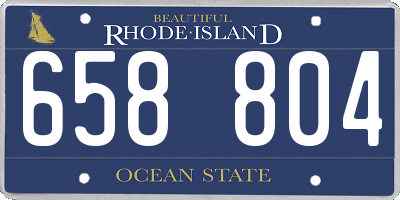 RI license plate 658804