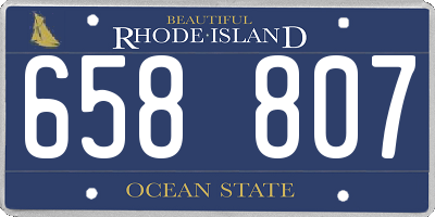 RI license plate 658807