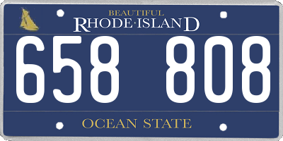 RI license plate 658808