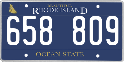 RI license plate 658809