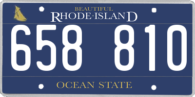 RI license plate 658810