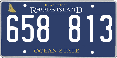 RI license plate 658813