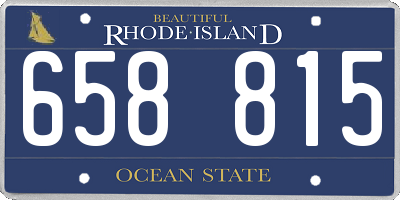RI license plate 658815