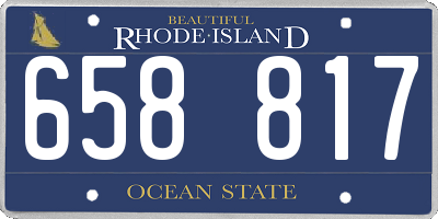 RI license plate 658817