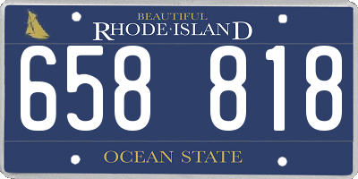 RI license plate 658818