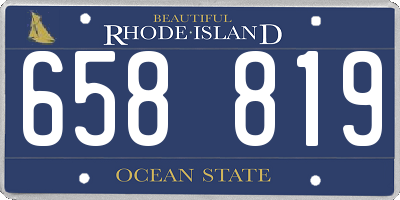 RI license plate 658819