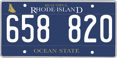 RI license plate 658820