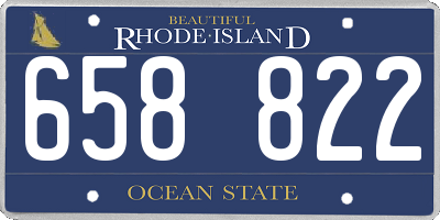 RI license plate 658822