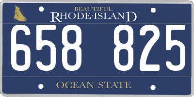 RI license plate 658825