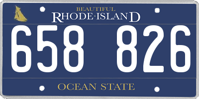 RI license plate 658826