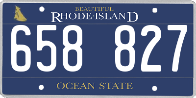 RI license plate 658827