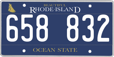 RI license plate 658832