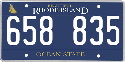 RI license plate 658835