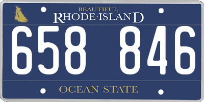 RI license plate 658846