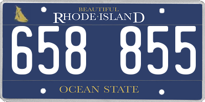 RI license plate 658855