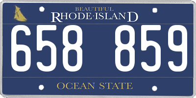RI license plate 658859