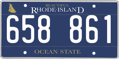 RI license plate 658861