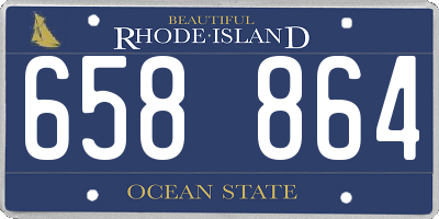 RI license plate 658864