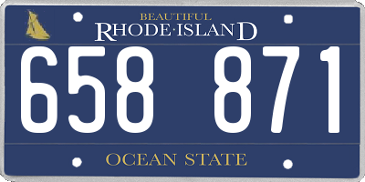 RI license plate 658871